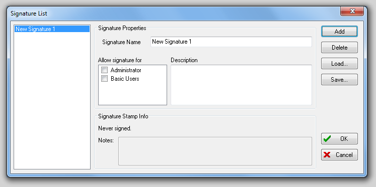 图32.3  Adding a New Signature (添加新签名)